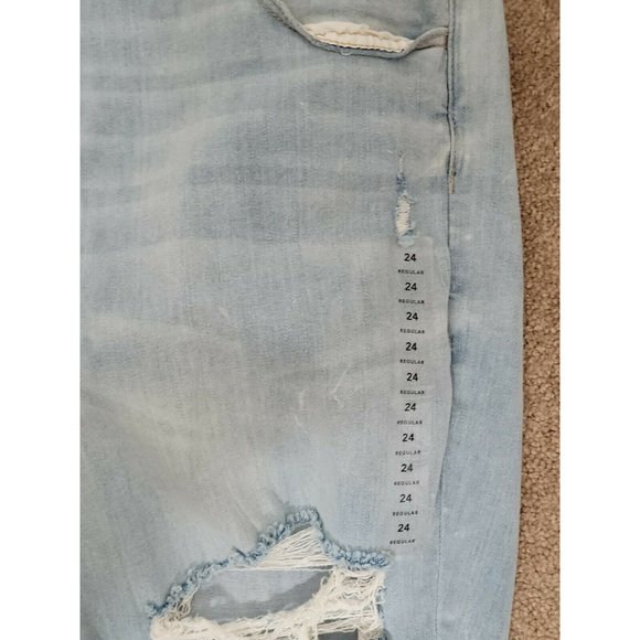 American Eagle Distressed High Rise Jegging Crop Size Plus 24 NWOT - Picture 3 of 7